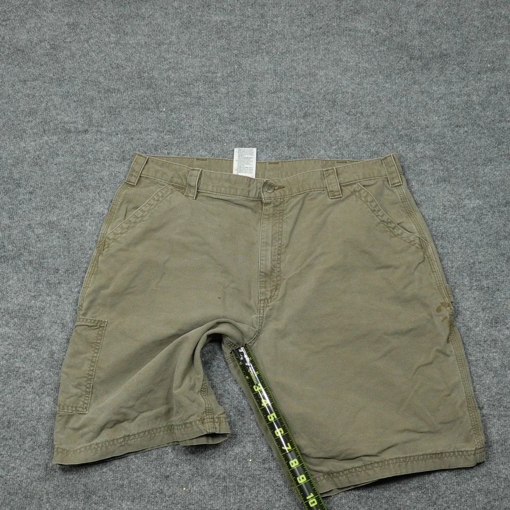 Carhartt Shorts Mens 40 Brown B147 LBR Original Fit Canvas Carpenter Workwear